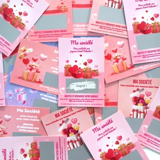 Modelli di biglietti gratta e vinci personalizzabili per San Valentino o per tutte le vostre altre idee di carte che rimangono nell'universo dell'amore. Aumenteranno l'interesse dei vostri clienti, incoraggeranno l'acquisto di prodotti e rafforzeranno il vostro rapporto con loro. Modelli di biglietti gratta e vinci personalizzabili per San Valentino o per tutte le vostre altre idee di carte che rimangono nell'universo dell'amore. Aumenteranno l'interesse dei vostri clienti, incoraggeranno l'acquisto di prodotti e rafforzeranno il vostro rapporto con loro.