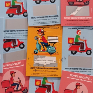 I nostri giochi gratta e vinci personalizzati possono essere uno strumento potente per stimolare l'interazione dei clienti e incoraggiarli a utilizzare i vostri servizi di consegna più volte. I nostri giochi gratta e vinci personalizzati possono essere uno strumento potente per stimolare l'interazione dei clienti e incoraggiarli a utilizzare i vostri servizi di consegna più volte.